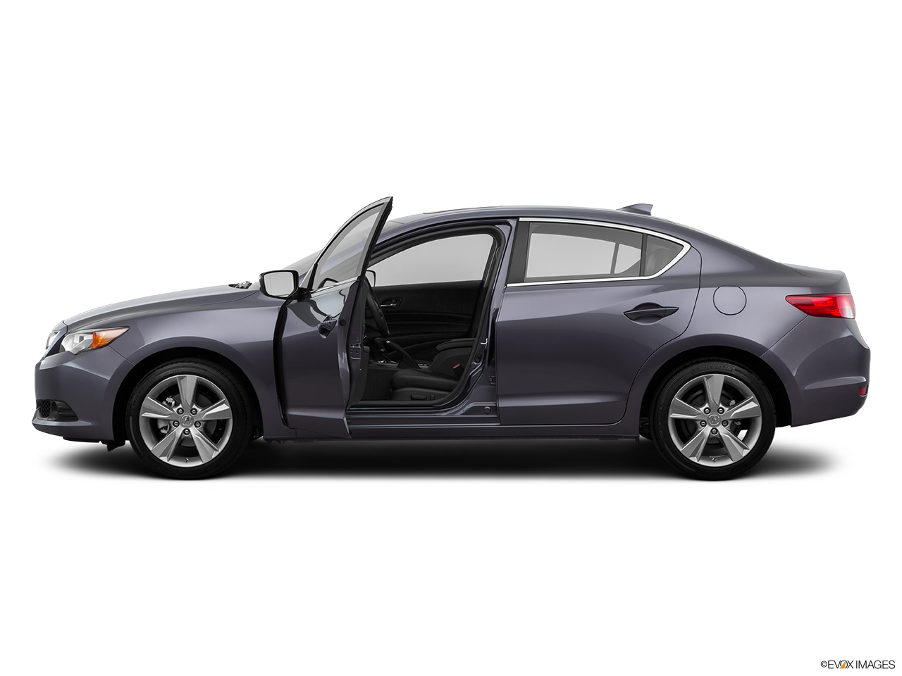2015 Acura ILX 5-Speed Automatic Driver's side profile with drivers side door open. 