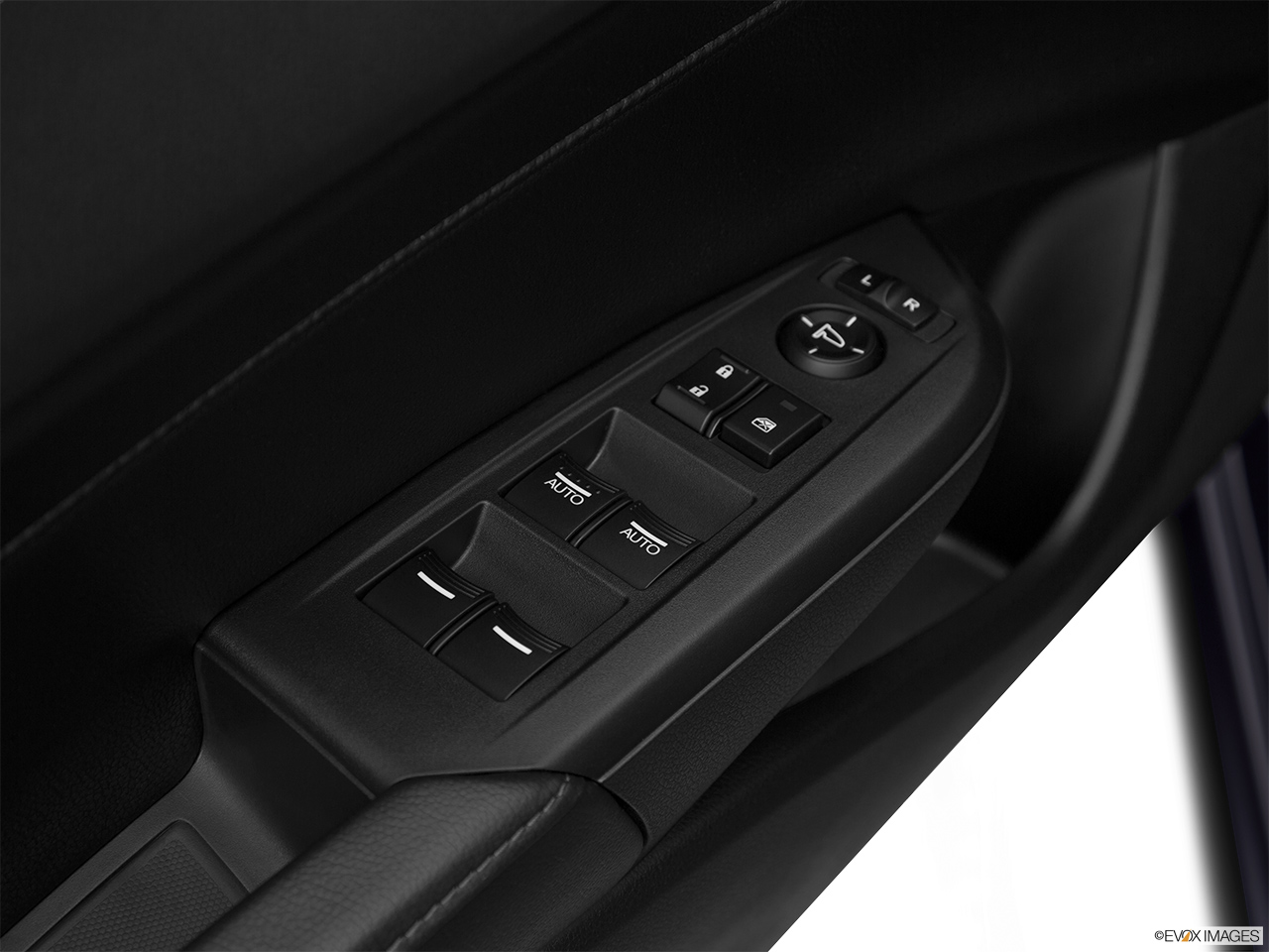 2015 Acura ILX 5-Speed Automatic Driver's side inside window controls. 