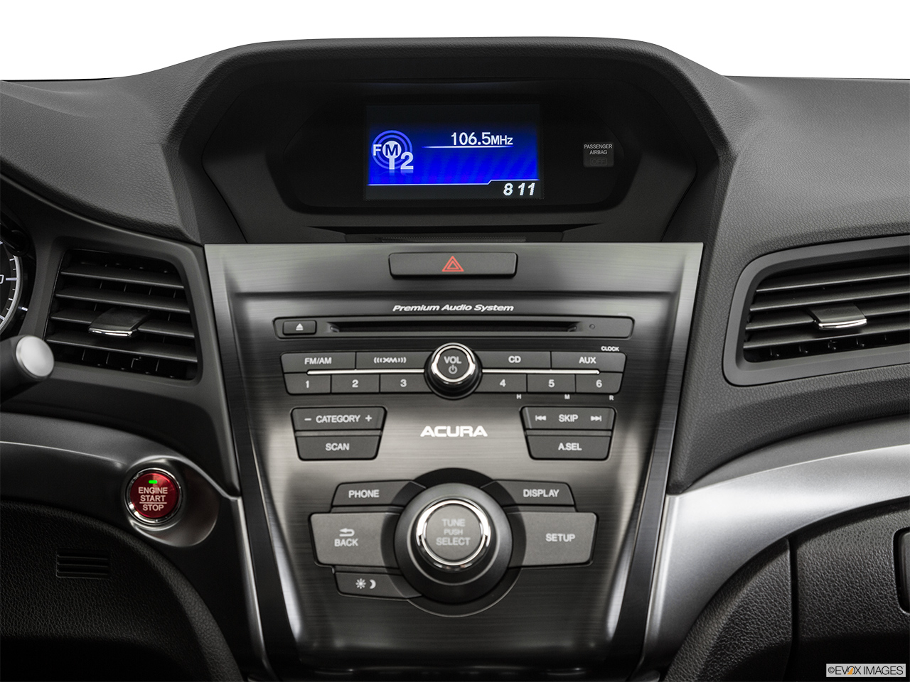 2015 Acura ILX 5-Speed Automatic Closeup of radio head unit 