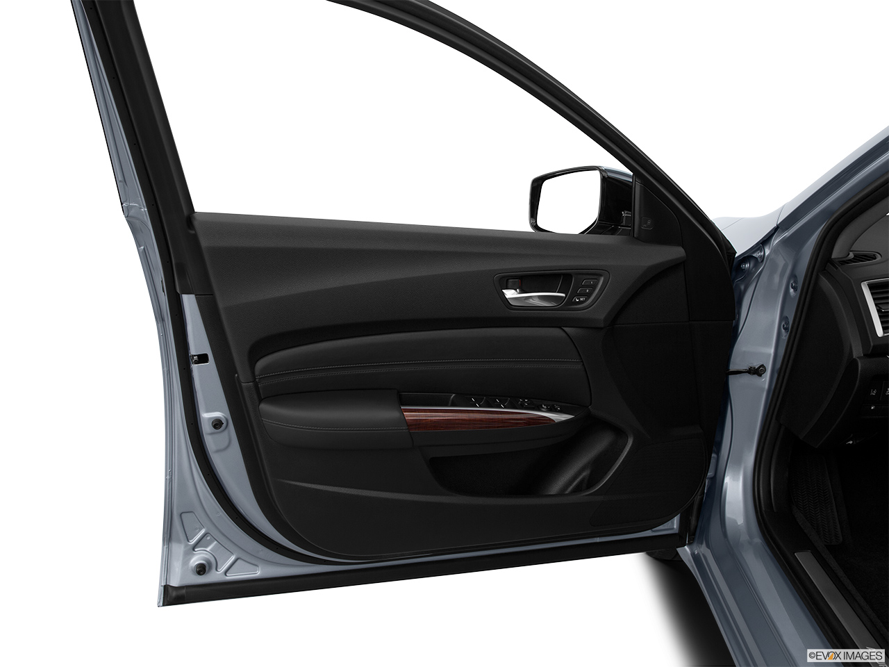 2015 Acura TLX 2.4 8-DCP P-AWS Inside of driver's side open door, window open. 