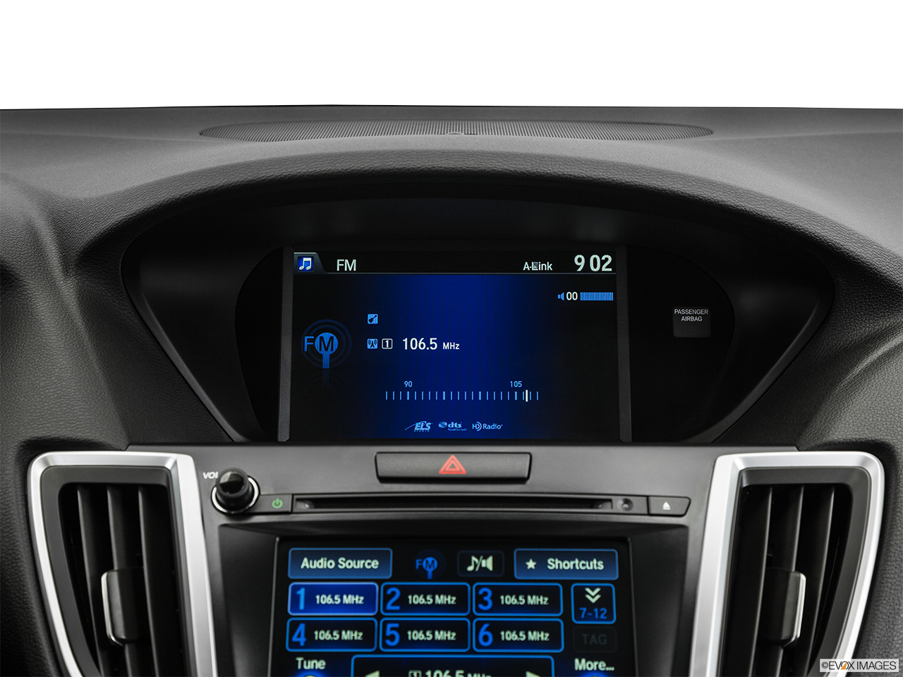 2015 Acura TLX 2.4 8-DCP P-AWS Closeup of radio head unit 
