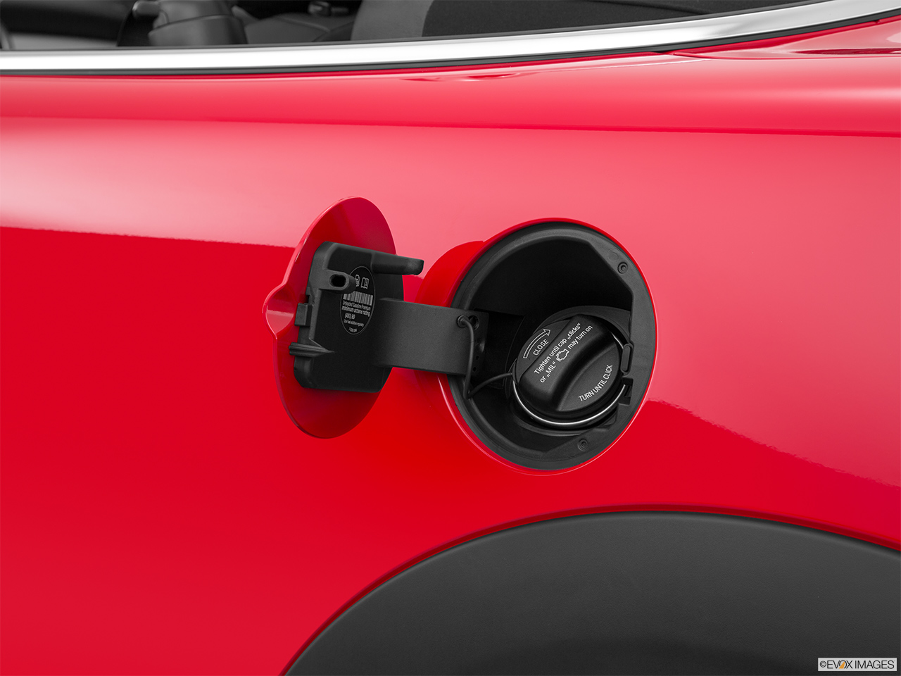 2015 Mini Roadster Cooper Gas cap open. 