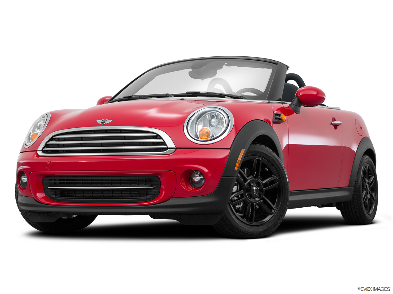 2015 Mini Roadster Cooper Front angle view, low wide perspective. 