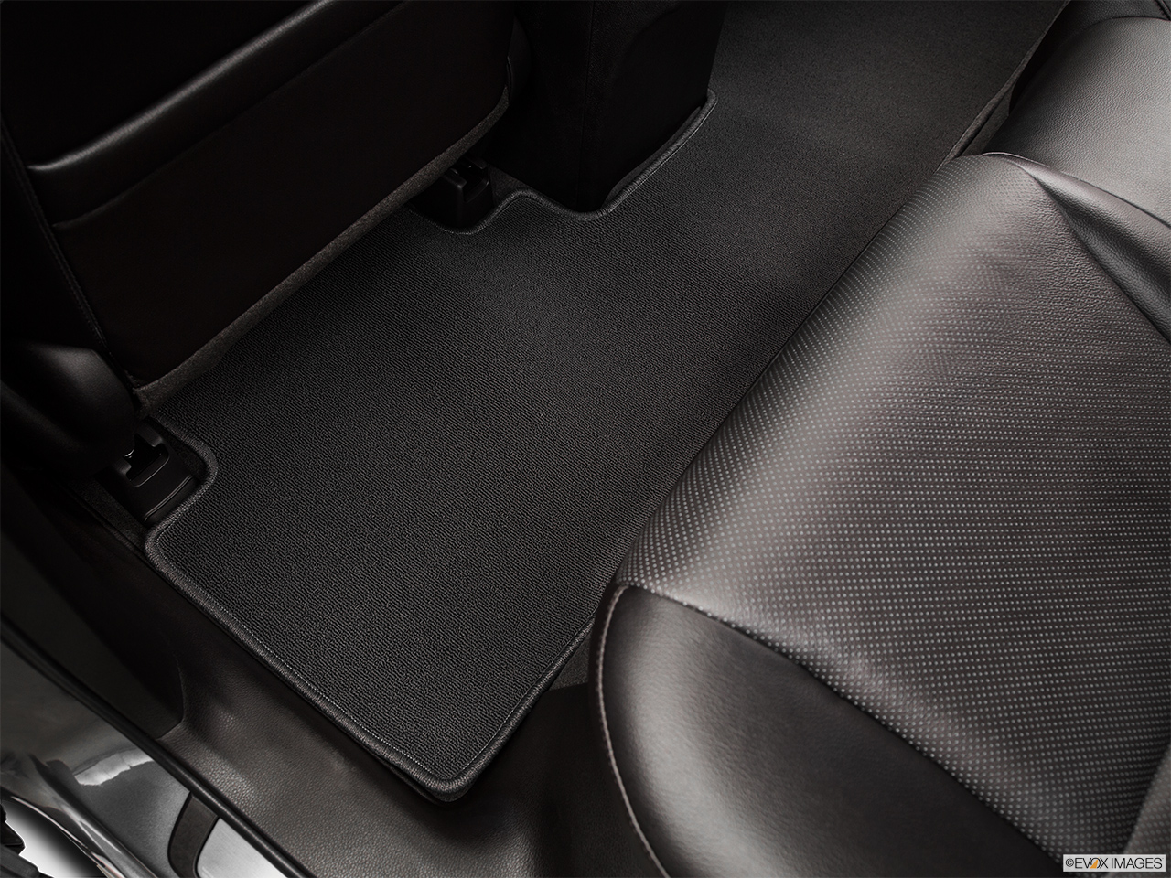 2015 Acura RDX AWD Rear driver's side floor mat. Mid-seat level from outside looking in. 