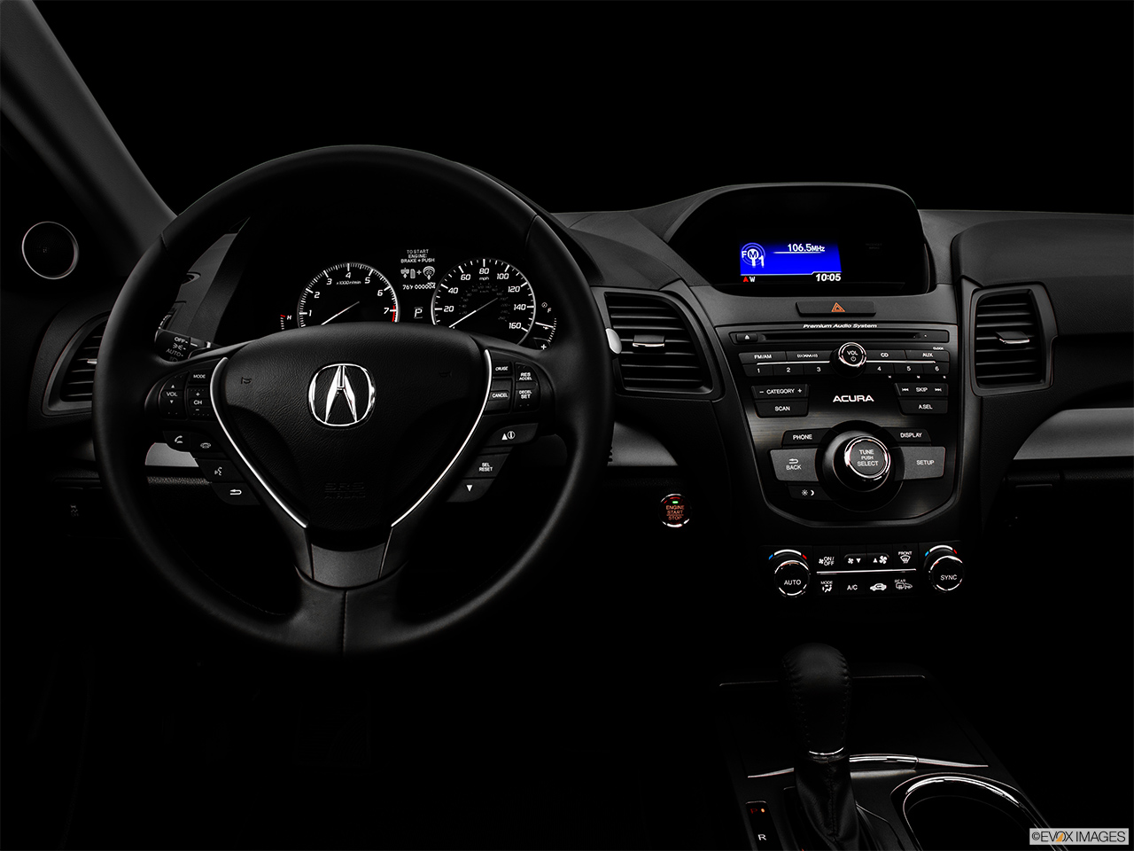 2015 Acura RDX AWD Centered wide dash shot - "night" shot. 