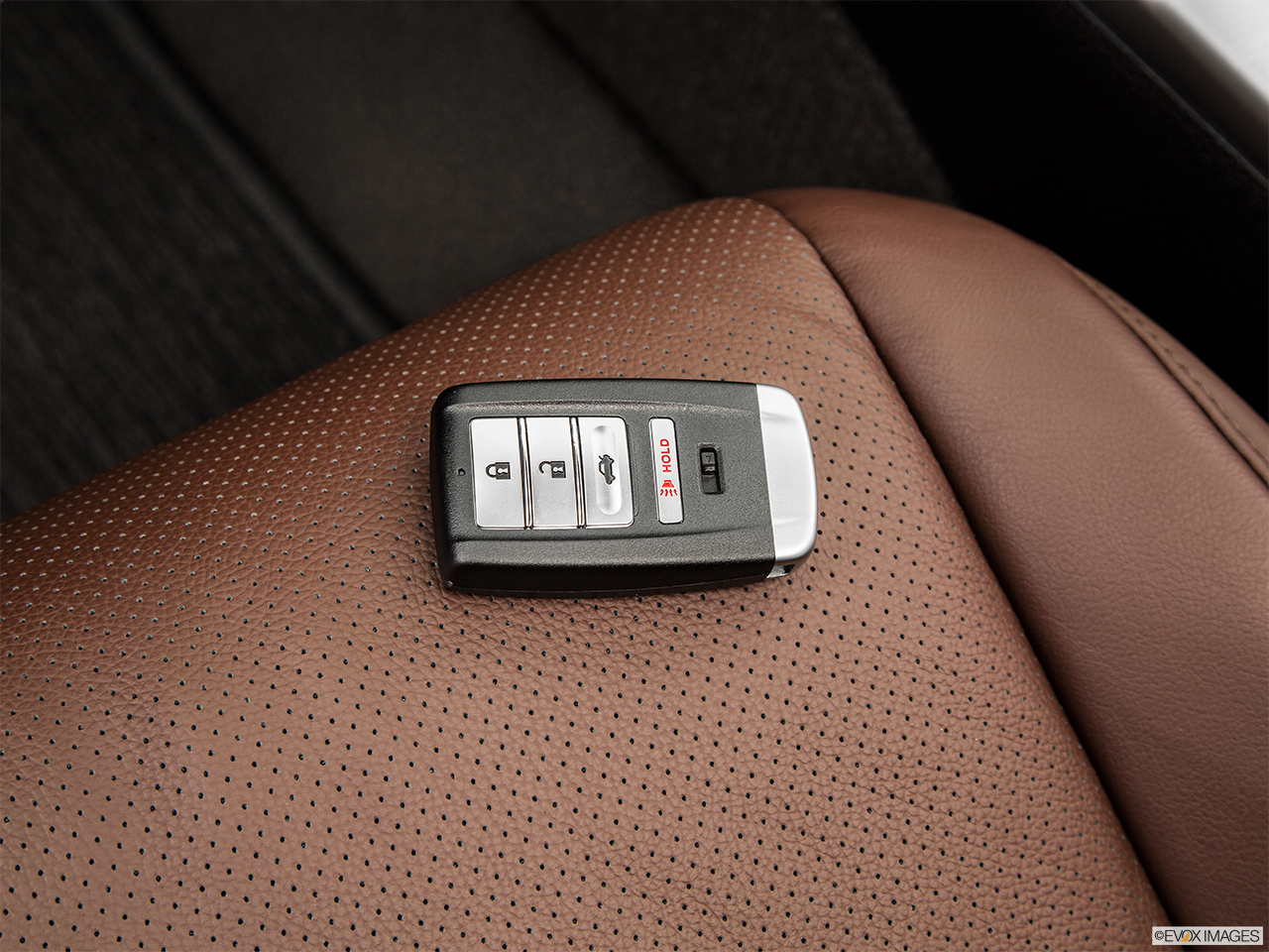 2015 Acura TLX 3.5 V-6 9-AT SH-AWD Key fob on driver's seat. 