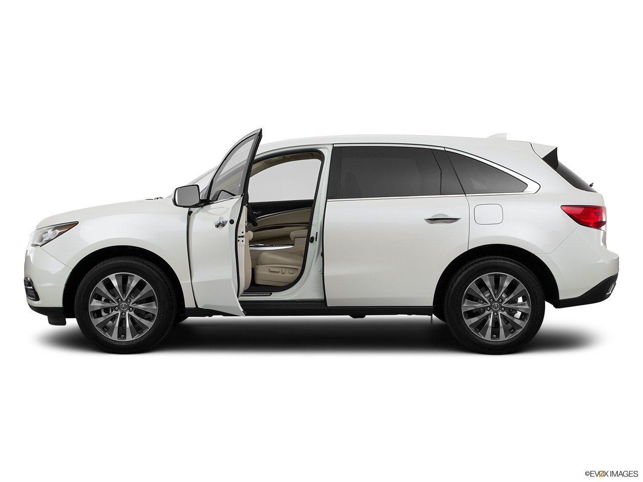 2016 Acura MDX SH-AWD Driver's side profile with drivers side door open. 