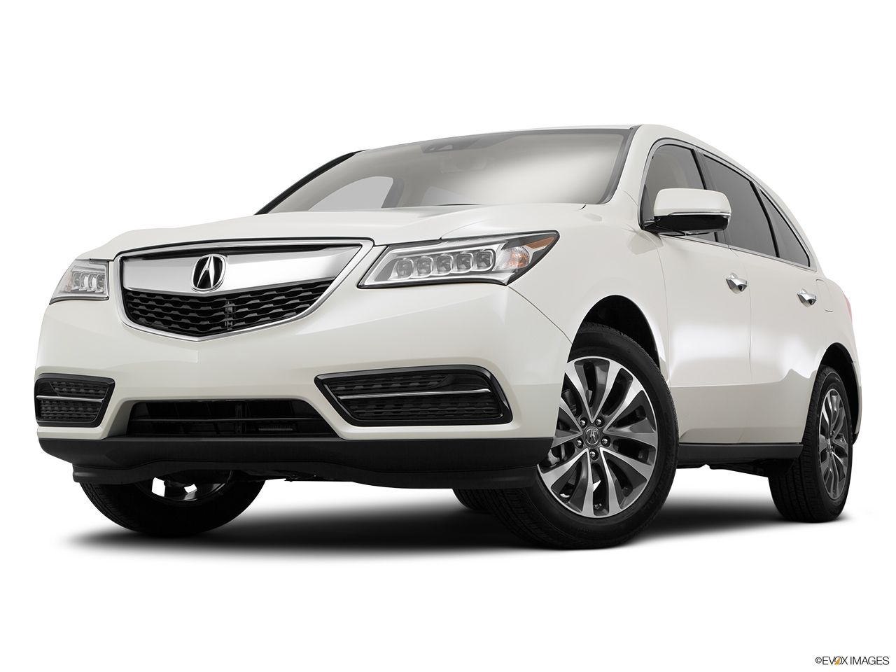 2016 Acura MDX SH-AWD Front angle view, low wide perspective. 