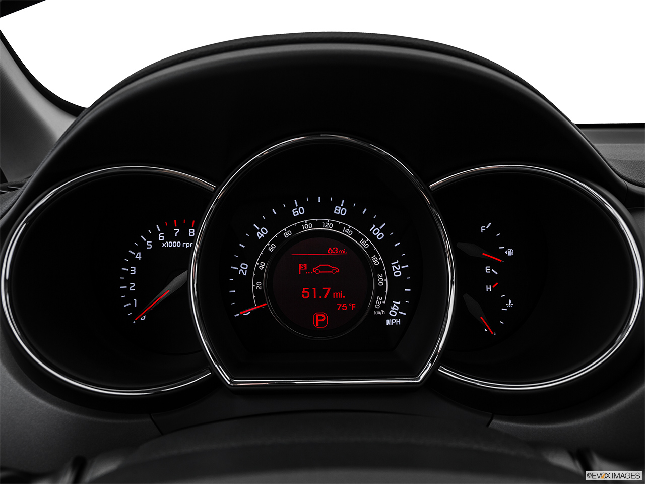 2015 Kia Rio 5-door SX Speedometer/tachometer. 