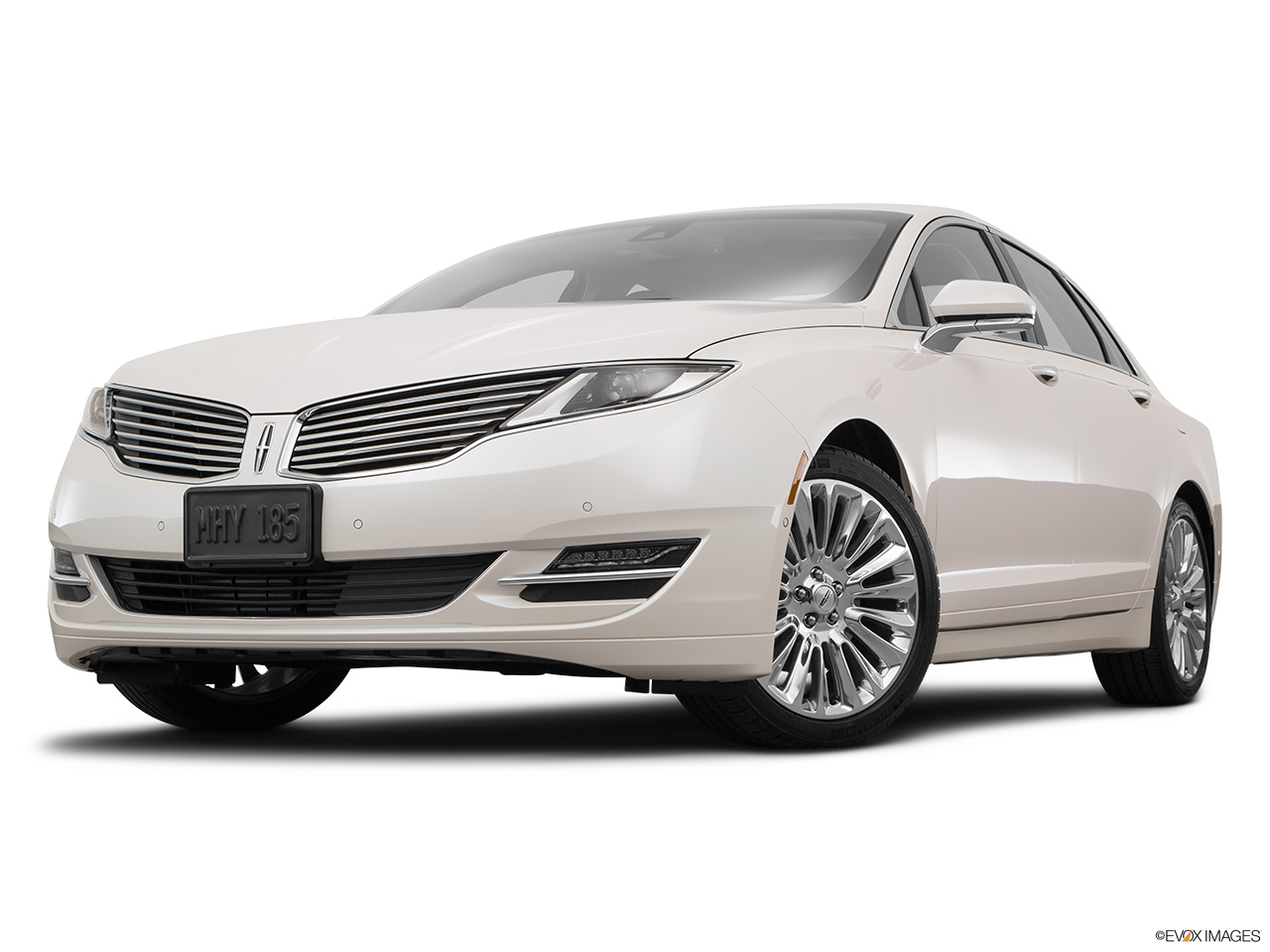2016 Lincoln MKZ 2.0L EcoBoost FWD Front angle view, low wide perspective. 