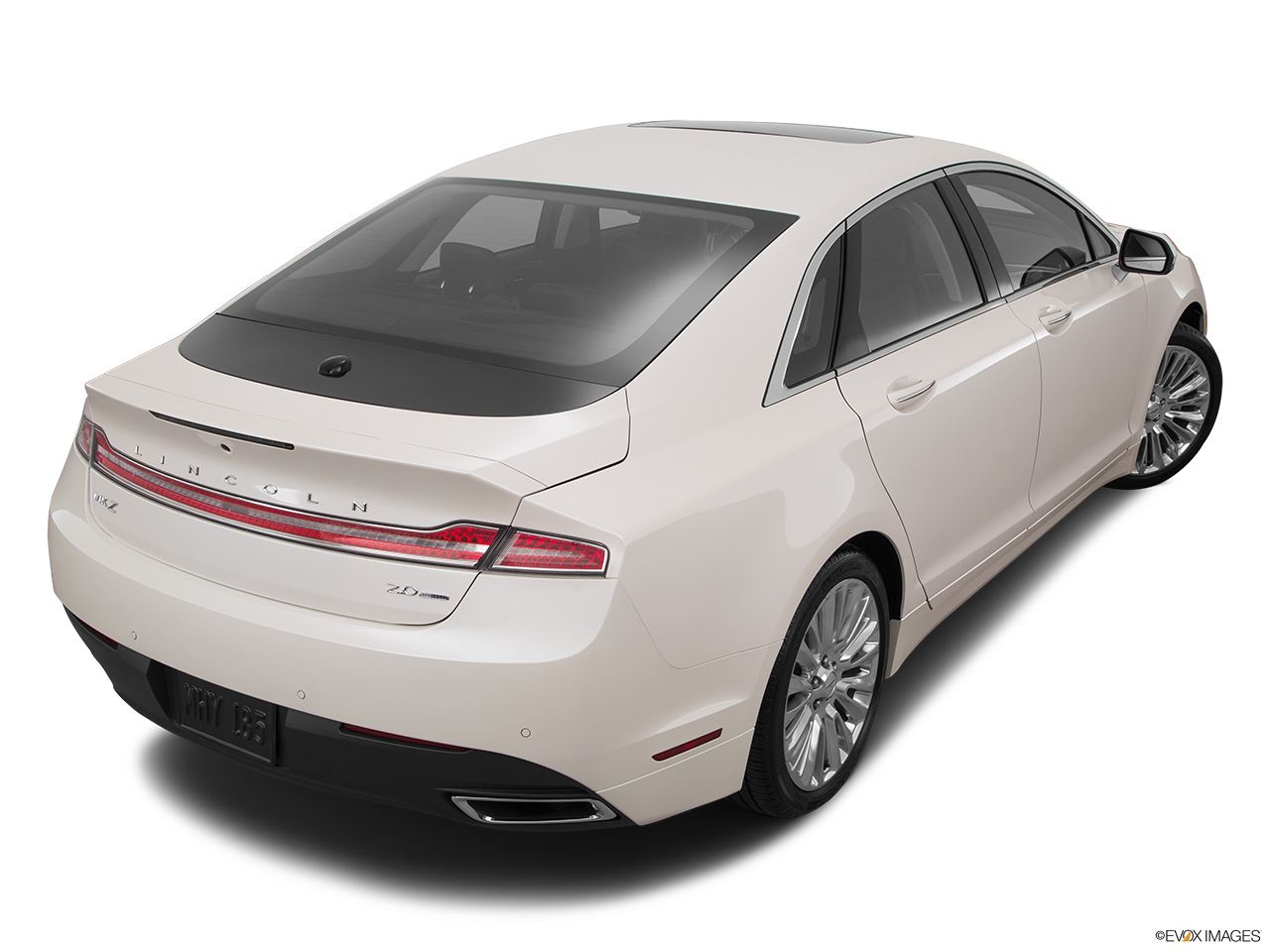 2016 Lincoln MKZ 2.0L EcoBoost FWD Rear 3/4 angle view. 