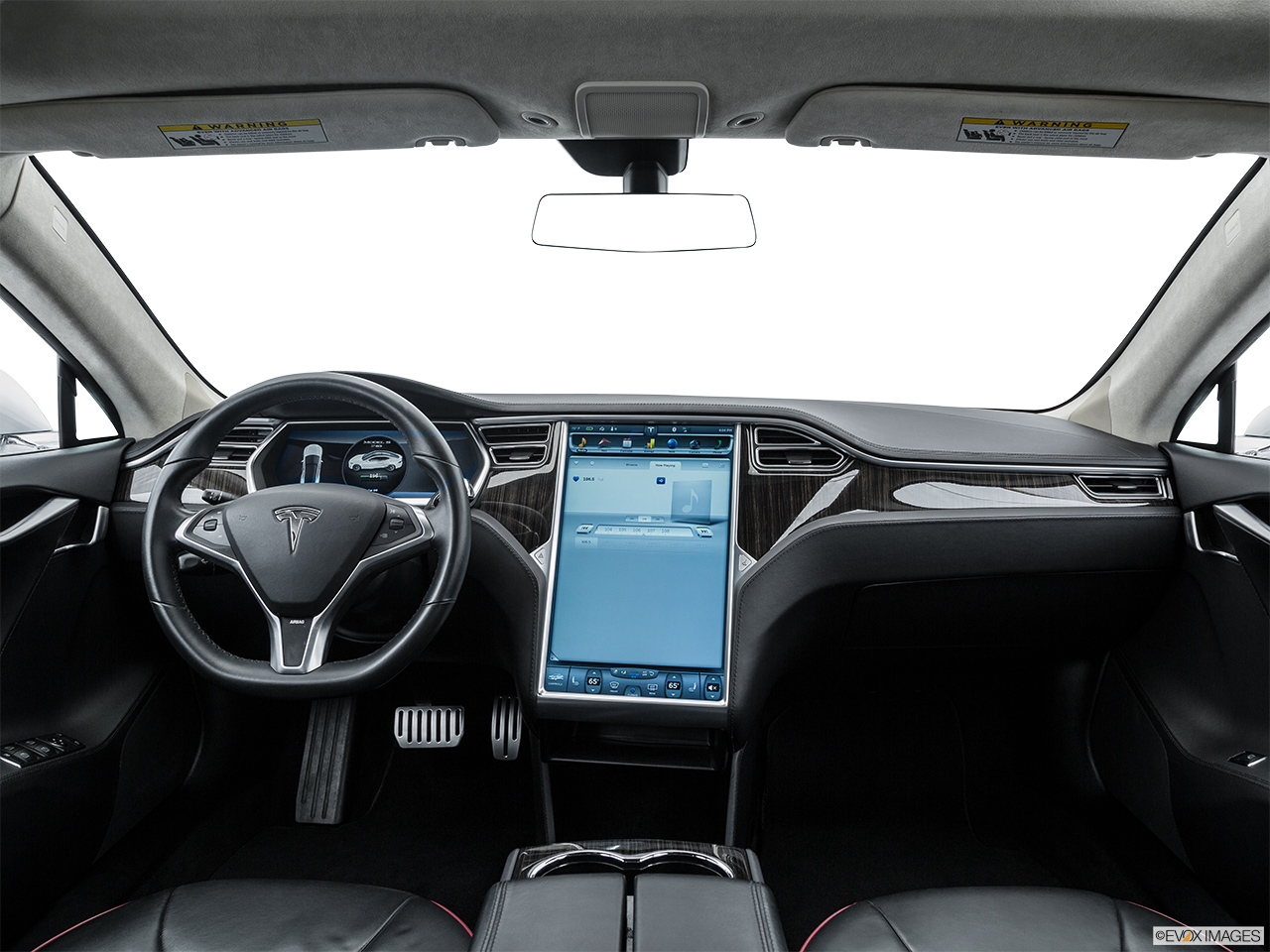 2014 Tesla Model S Performance Centered wide dash shot 