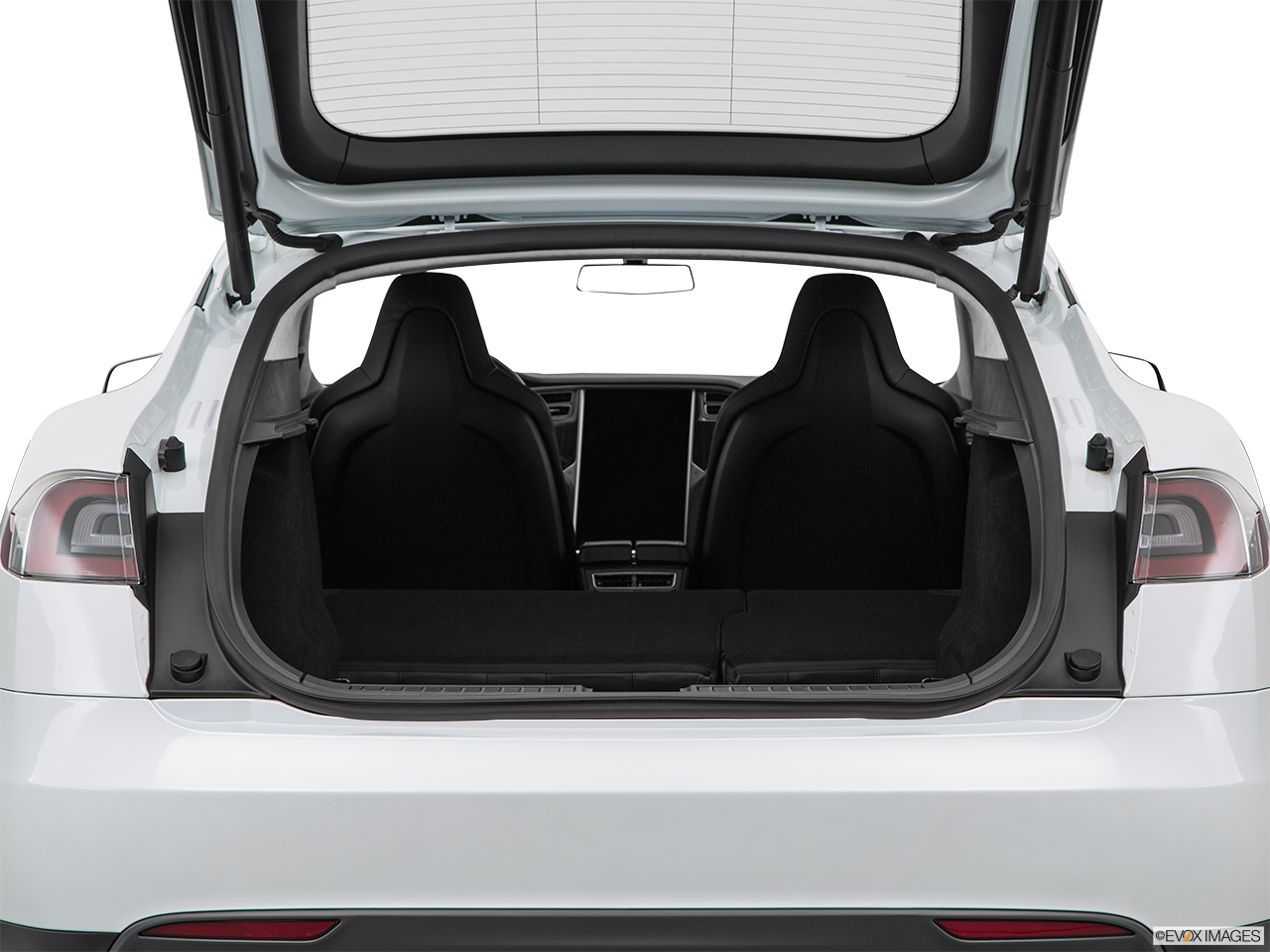 2014 Tesla Model S Performance Hatchback & SUV rear angle. 