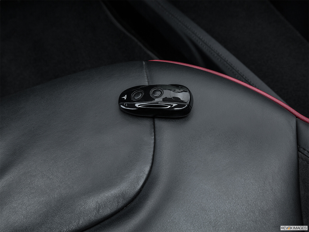 2014 Tesla Model S Performance Key fob on driver's seat. 
