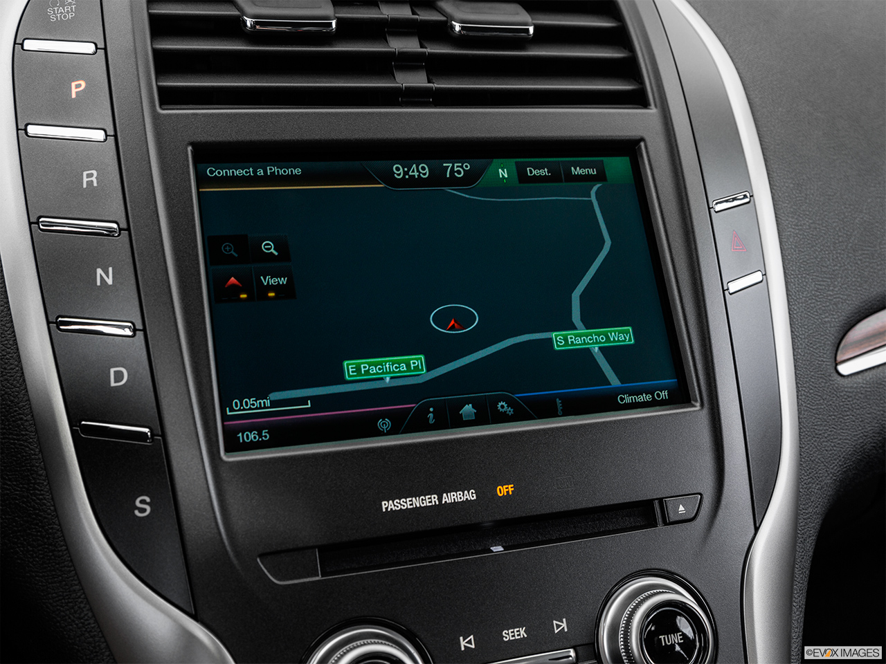 2015 Lincoln MKC Base Driver position view of navigation system. 