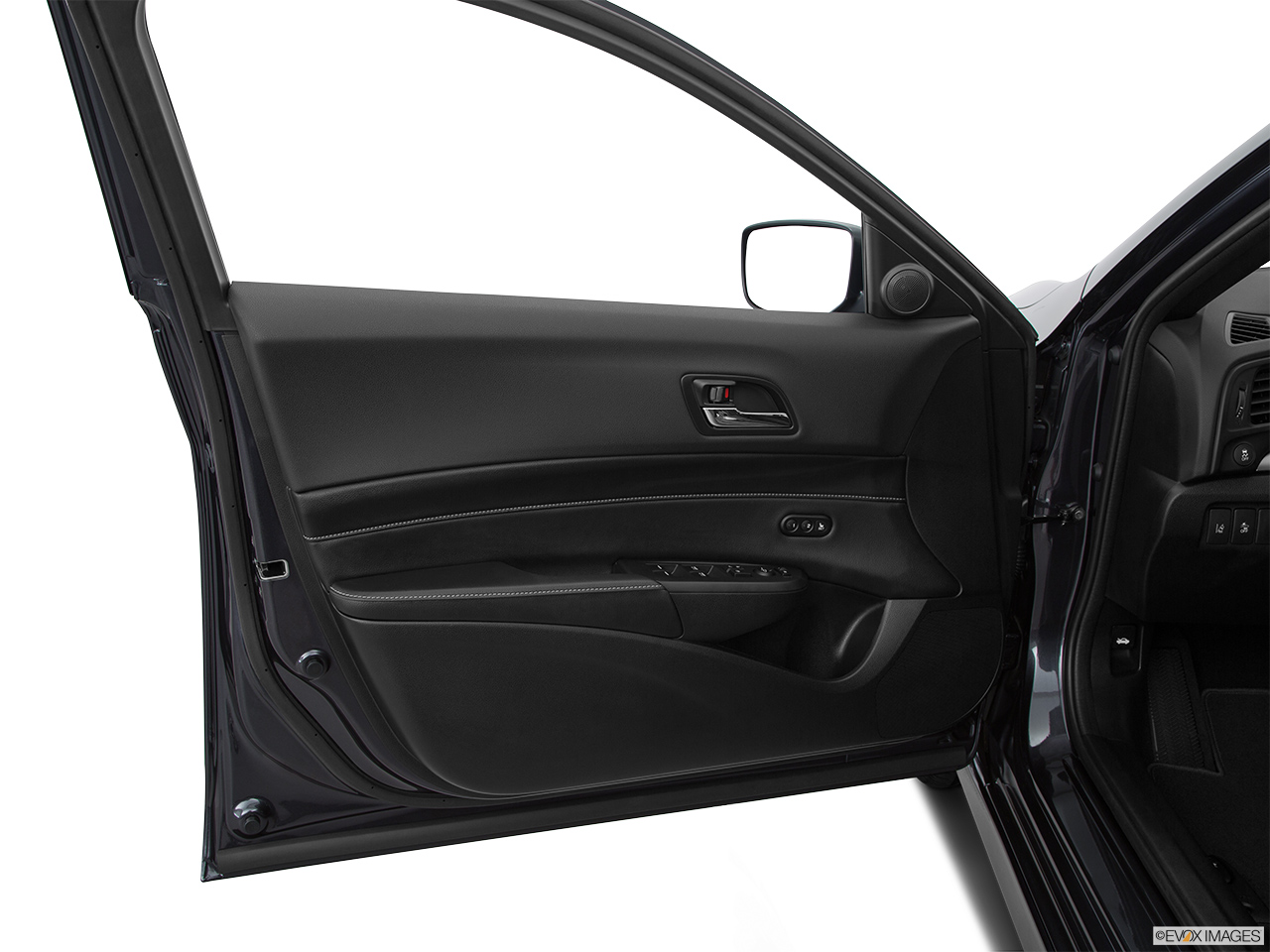 2016 Acura ILX Technology Plus and A-Spec Package Inside of driver's side open door, window open. 