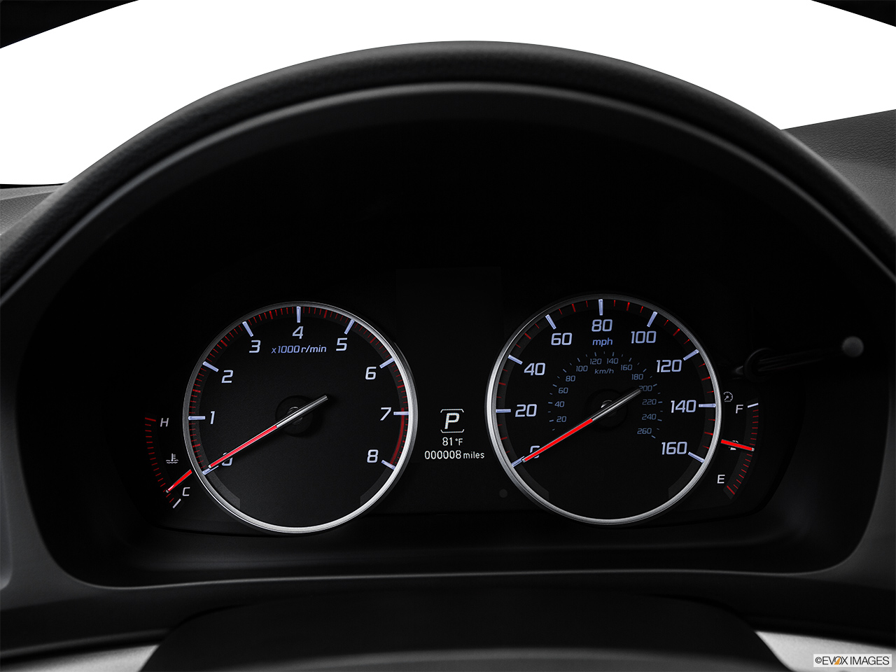 2016 Acura ILX Technology Plus and A-Spec Package Speedometer/tachometer. 