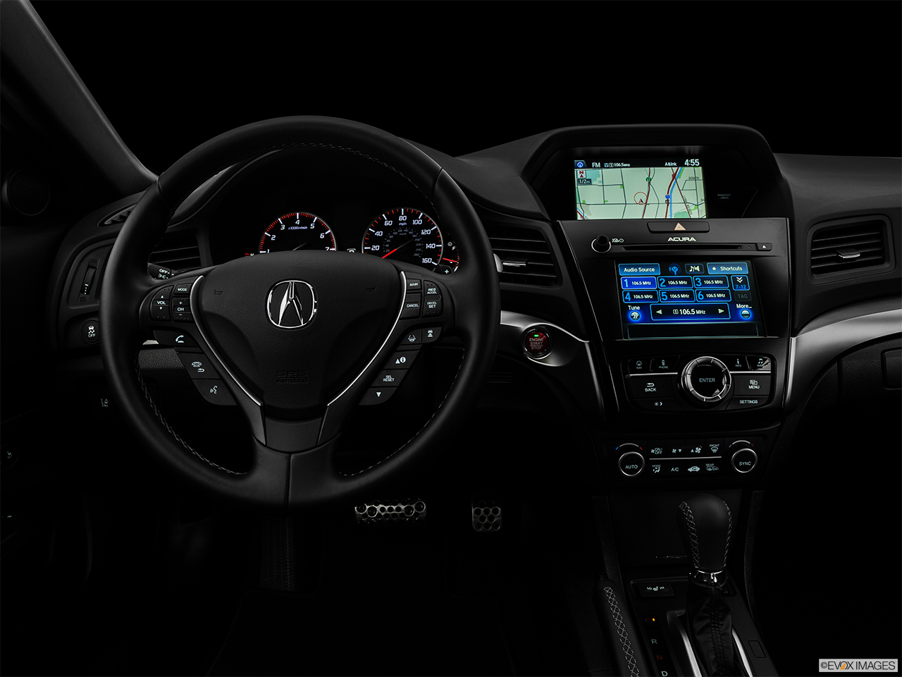 2016 Acura ILX Technology Plus and A-Spec Package Centered wide dash shot - "night" shot. 