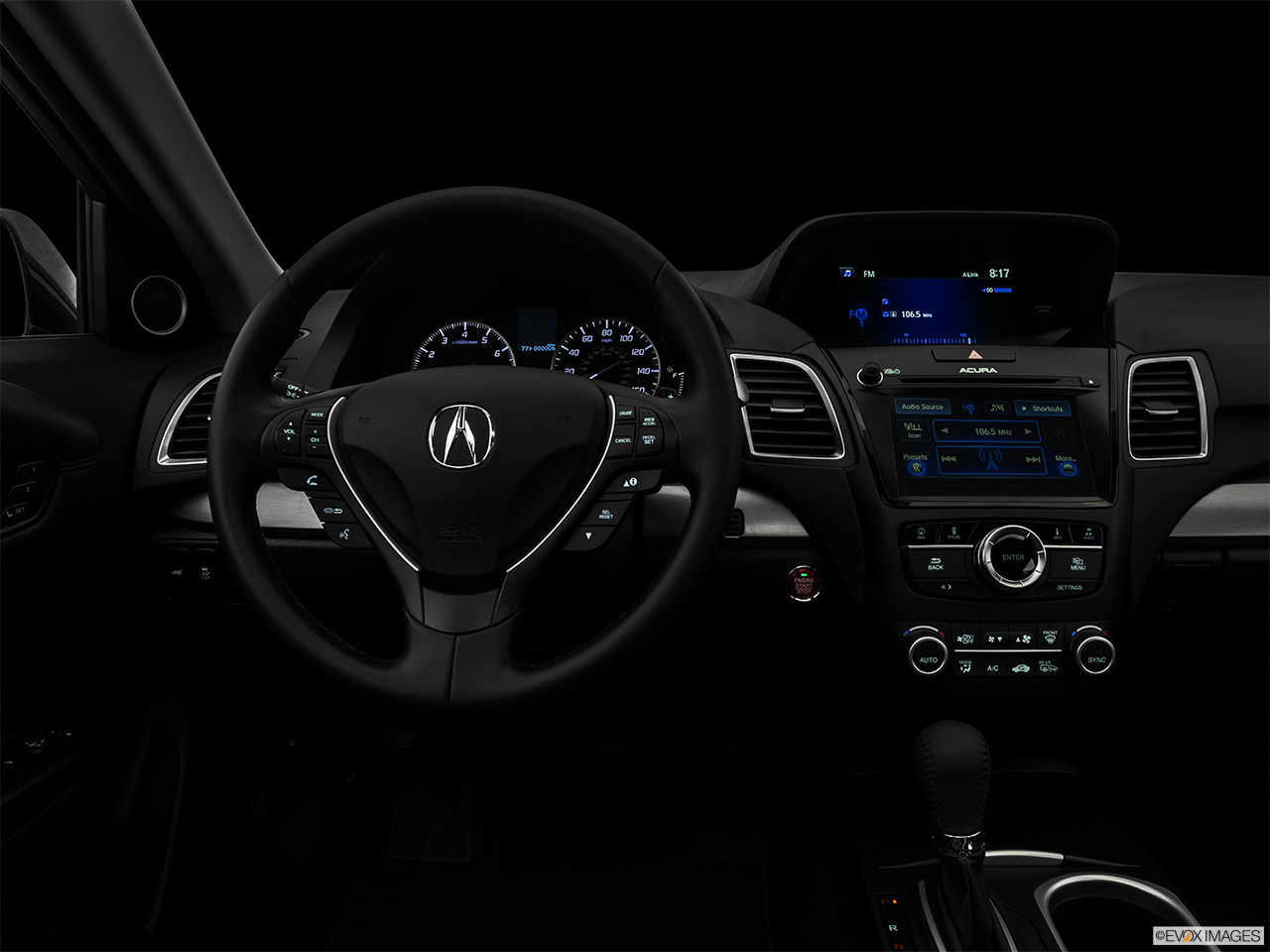 2016 Acura RDX Base Centered wide dash shot - "night" shot. 