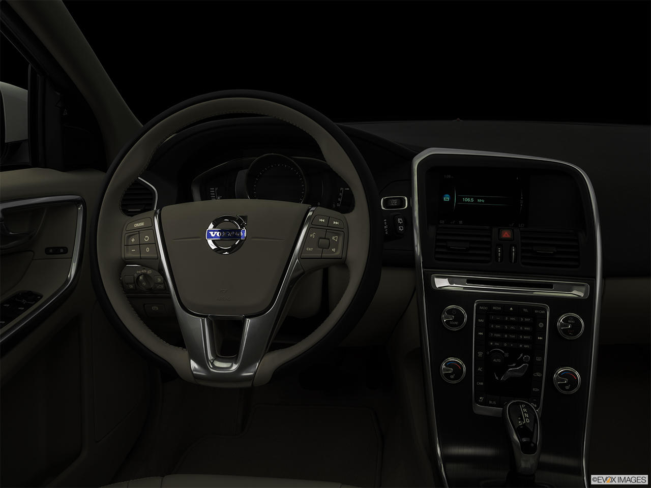 2016 Volvo XC60 T5 Drive-E FWD Premier Centered wide dash shot - "night" shot. 