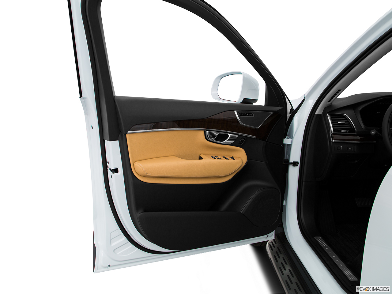 2016 Volvo XC90 T6 AWD Inside of driver's side open door, window open. 