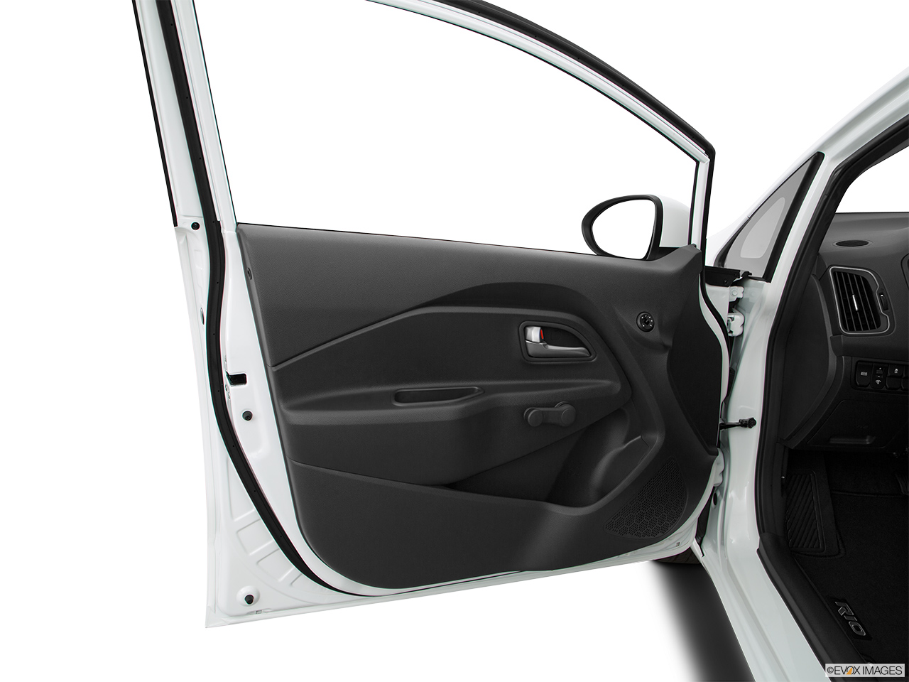 2017 Kia Rio 5-door LX Inside of driver's side open door, window open. 