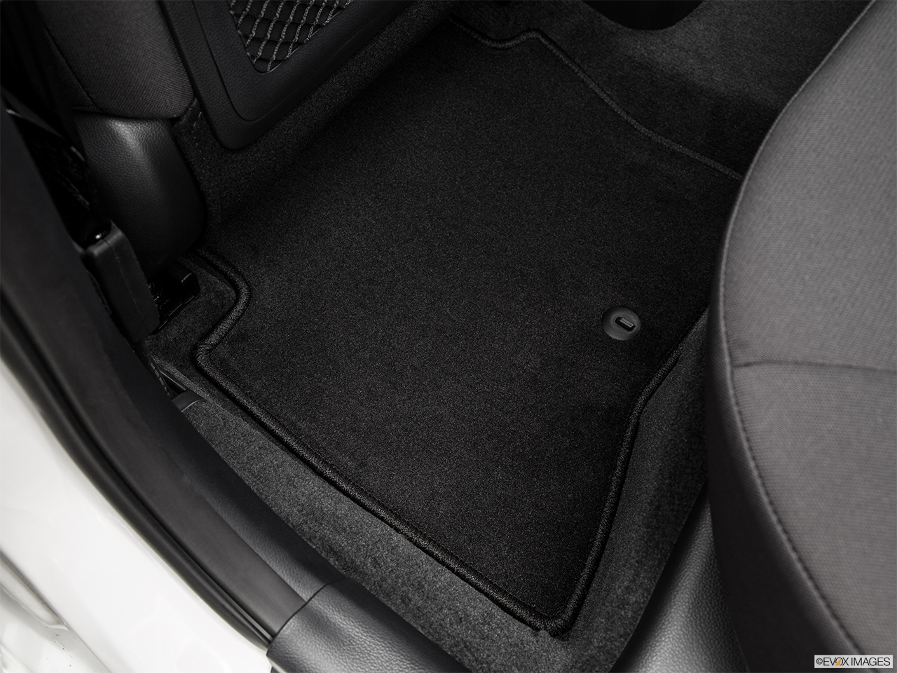 2016 Kia Rio 5-door LX Rear driver's side floor mat. Mid-seat level from outside looking in. 