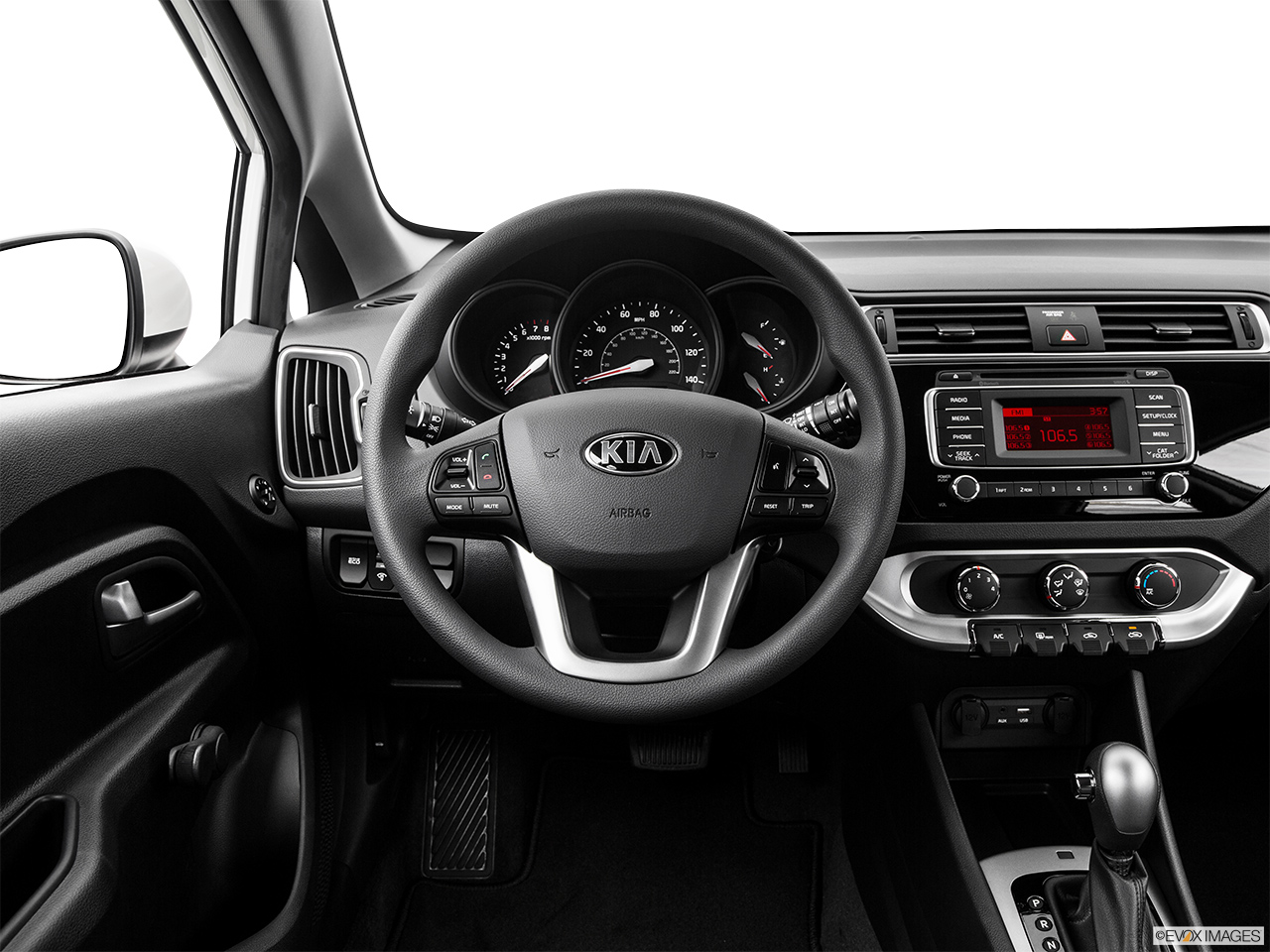 2017 Kia Rio 5-door LX Steering wheel/Center Console. 