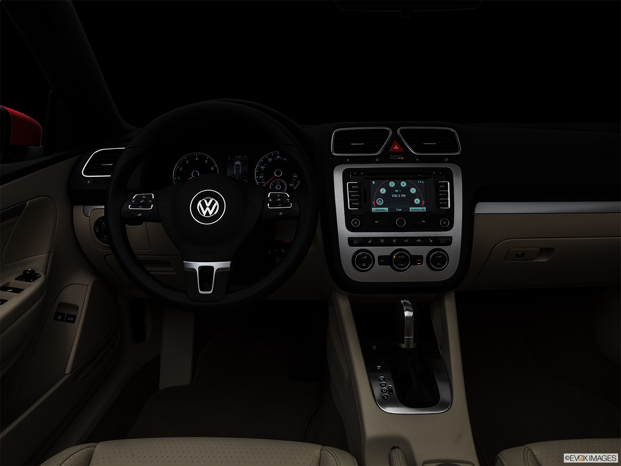 2016 Volkswagen Eos Komfort Edition Centered wide dash shot - "night" shot. 