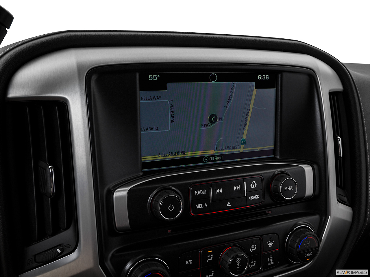 2016 GMC Sierra 2500HD SLE Driver position view of navigation system. 