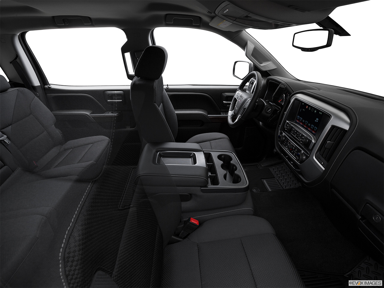 2016 GMC Sierra 2500HD SLE Fake Buck Shot - Interior from Passenger B pillar. 