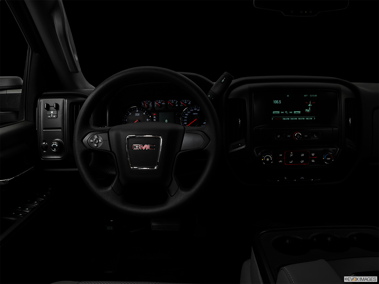 2016 GMC Sierra 2500HD Base Centered wide dash shot - "night" shot. 