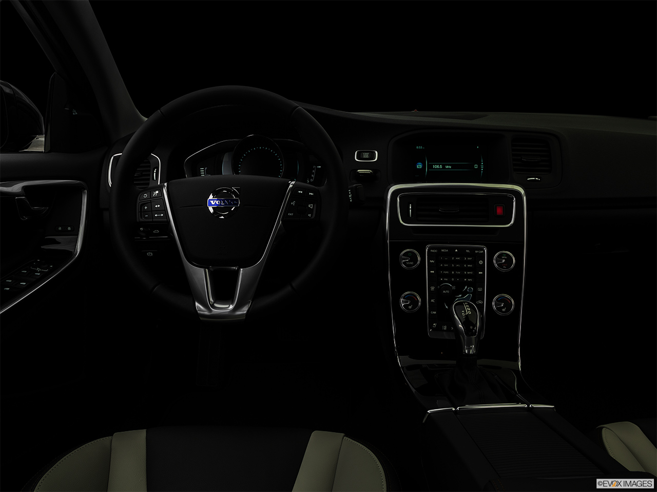 2016 Volvo S60 Cross Country T5 AWD Centered wide dash shot - "night" shot. 