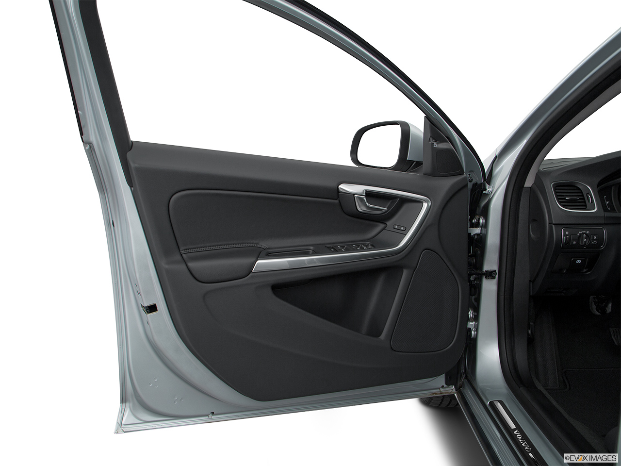 2016 Volvo V60 T5 Drive-E FWD Premier Inside of driver's side open door, window open. 