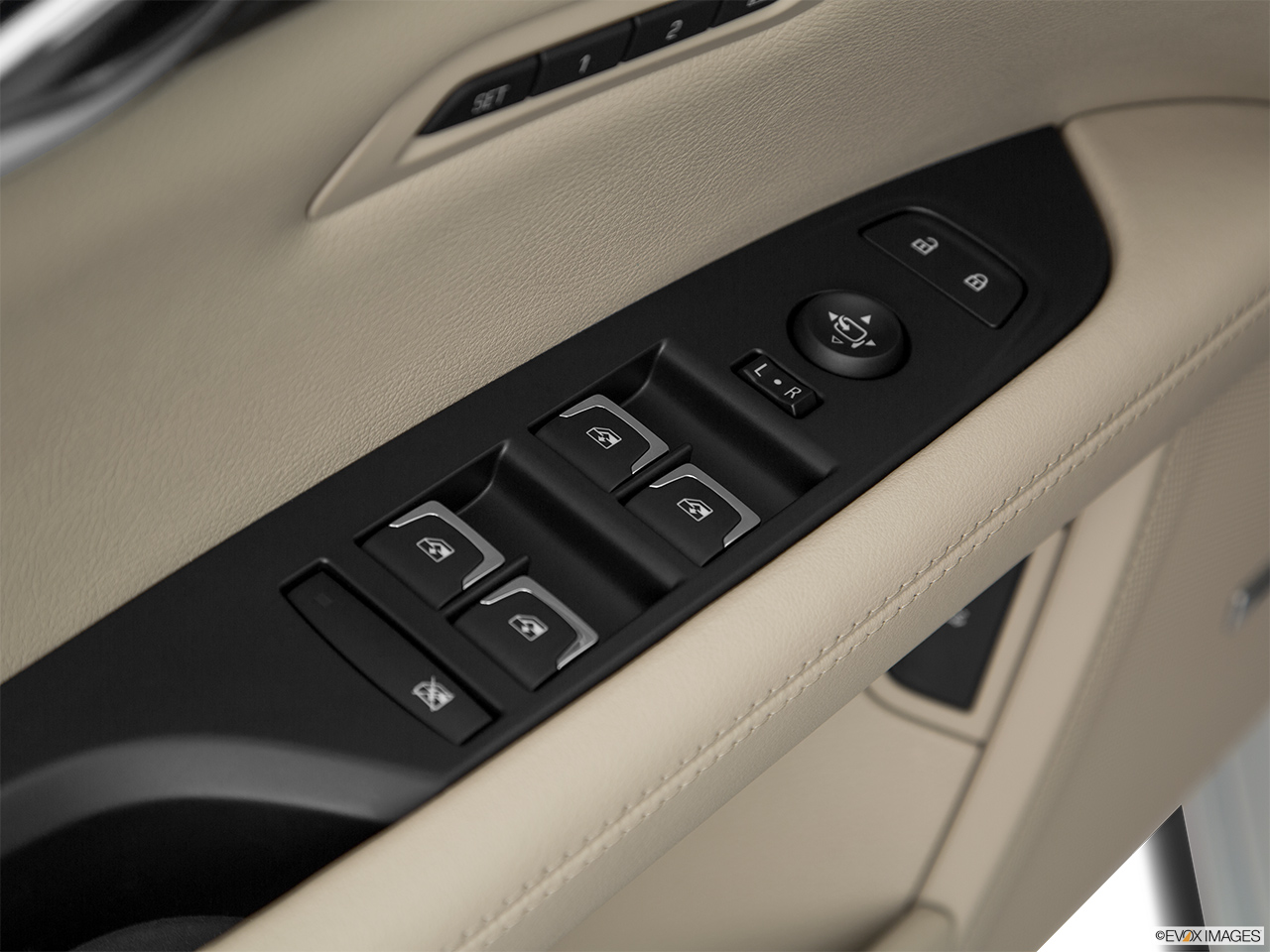 2016 Cadillac CT6 Base Driver's side inside window controls. 