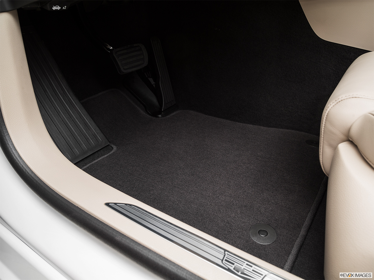 2016 Cadillac CT6 Base Driver's floor mat and pedals. Mid-seat level from outside looking in. 