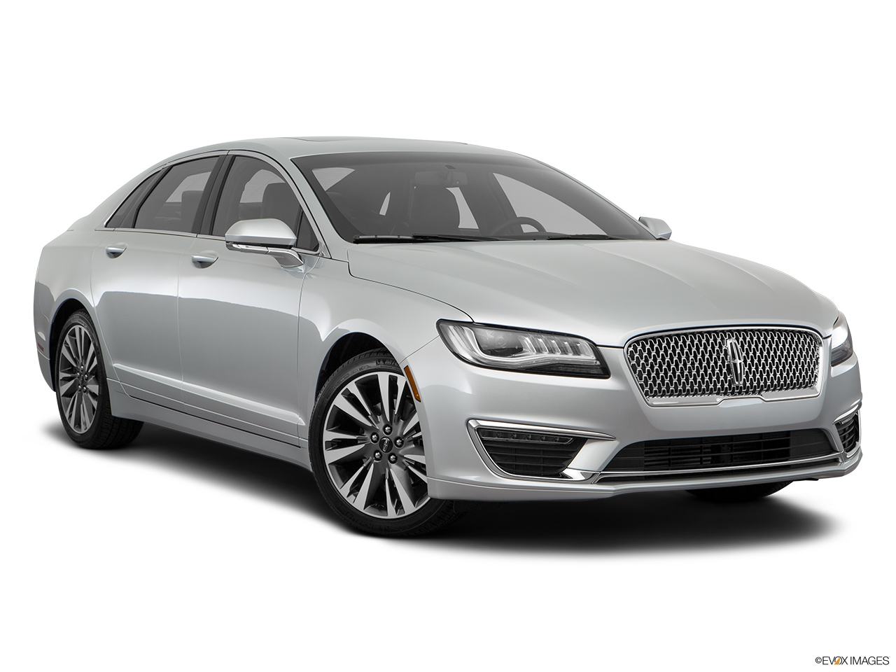 2017 Lincoln MKZ Reserve Front passenger 3/4 w/ wheels turned. 