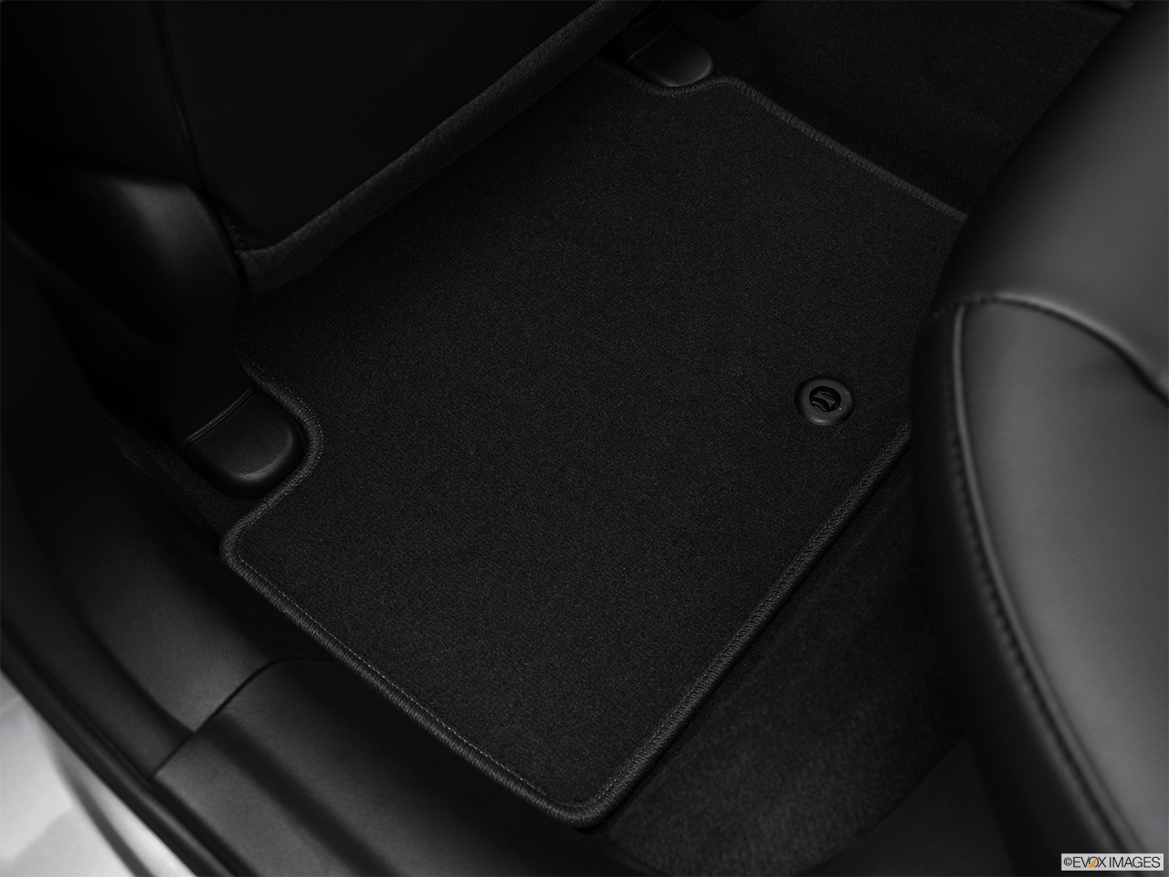 2017 Acura ILX Base Rear driver's side floor mat. Mid-seat level from outside looking in. 