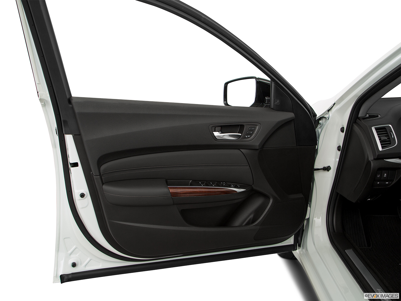 2017 Acura TLX 2.4 8-DCP P-AWS Inside of driver's side open door, window open. 