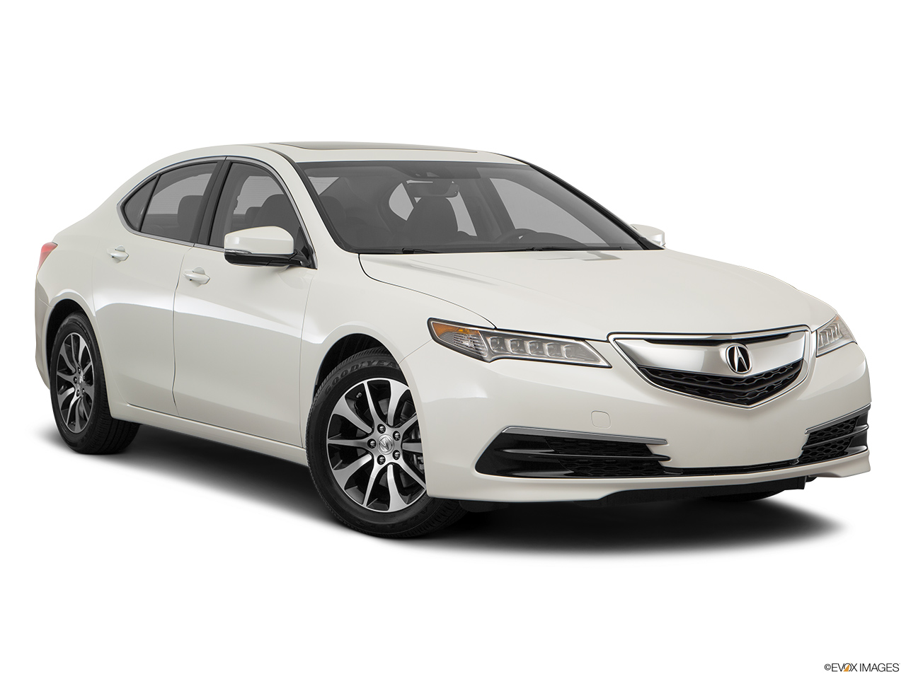 2017 Acura TLX 2.4 8-DCP P-AWS Front passenger 3/4 w/ wheels turned. 