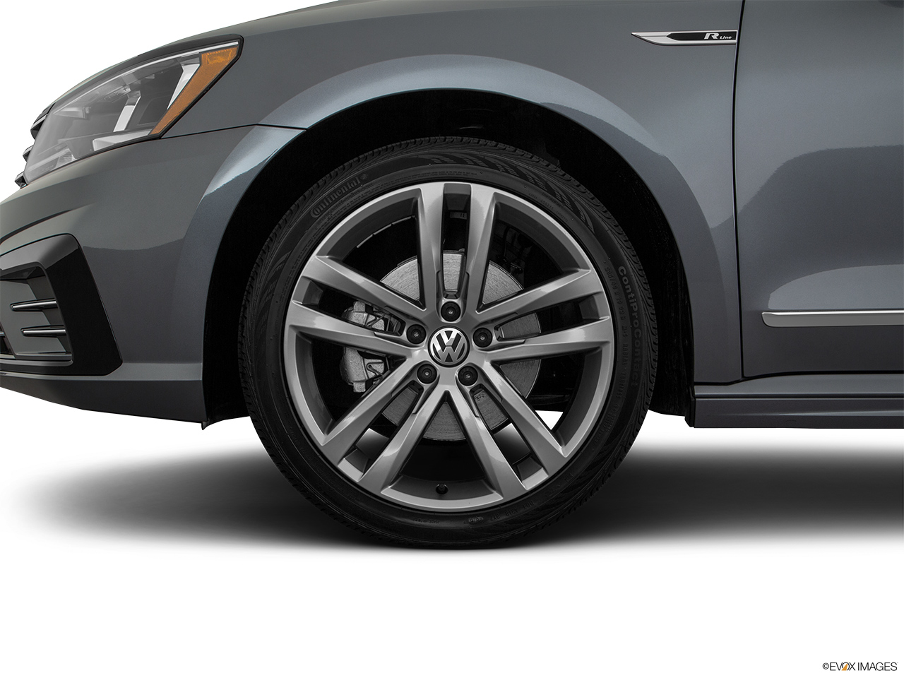 2018 Volkswagen Passat R-Line Front Drivers side wheel at profile. 