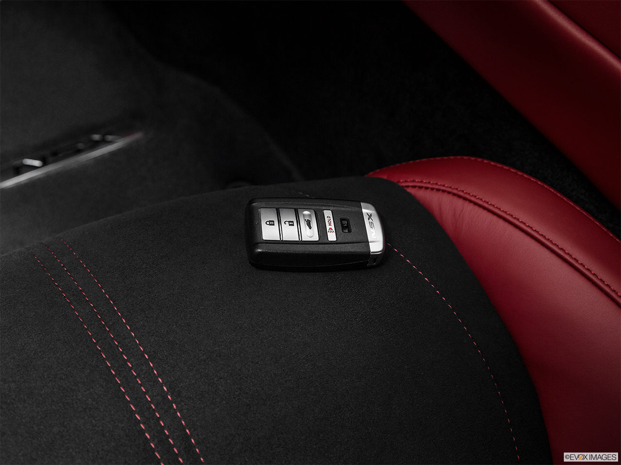 2017 Acura NSX Base Key fob on driver's seat. 