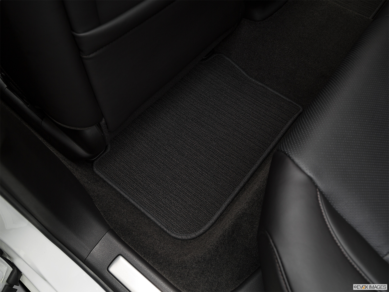 2017 Acura TLX 3.5L Rear driver's side floor mat. Mid-seat level from outside looking in. 