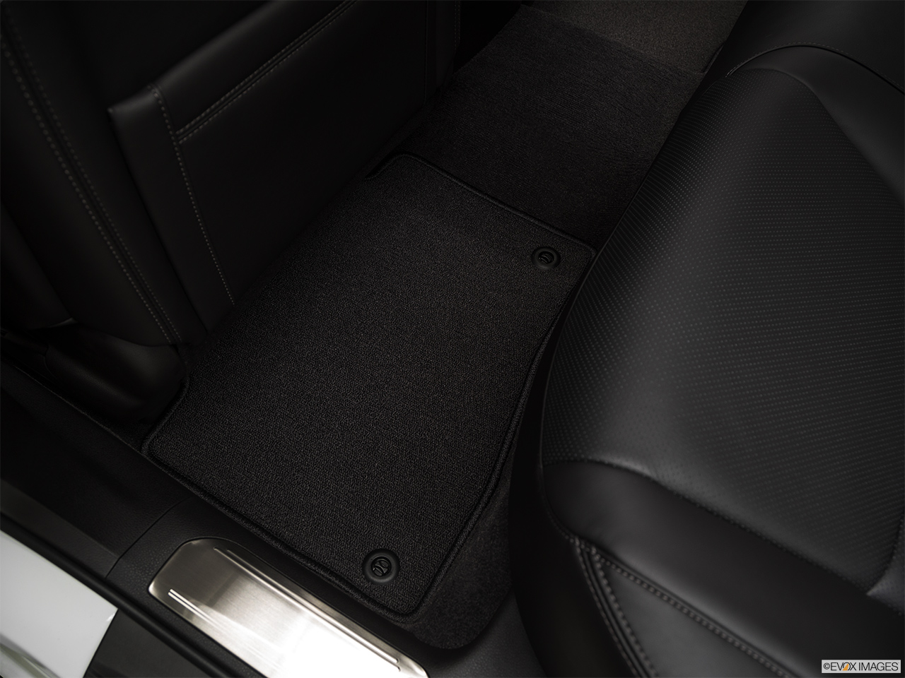 2017 Acura RLX Base Rear driver's side floor mat. Mid-seat level from outside looking in. 