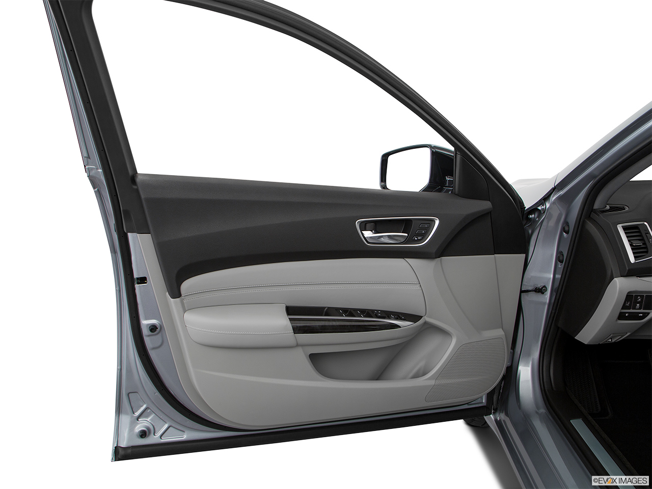 2019 Acura TLX 2.4 8-DCT P-AWS Inside of driver's side open door, window open. 