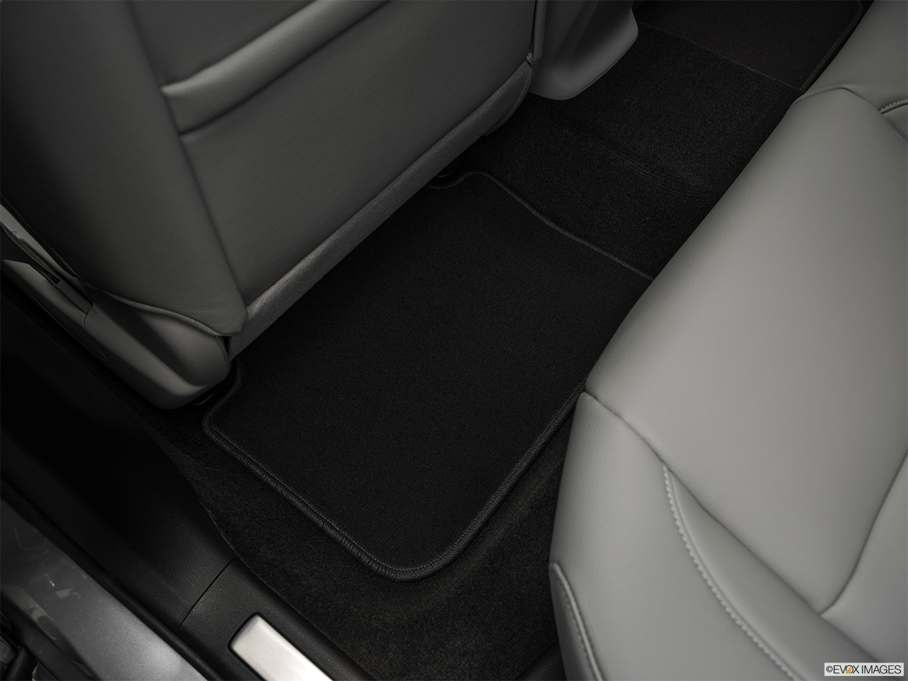 2019 Acura TLX 2.4 8-DCT P-AWS Rear driver's side floor mat. Mid-seat level from outside looking in. 