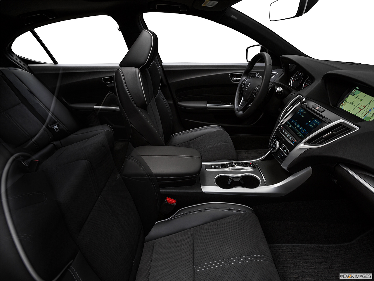 2019 Acura TLX 3.5L Fake Buck Shot - Interior from Passenger B pillar. 