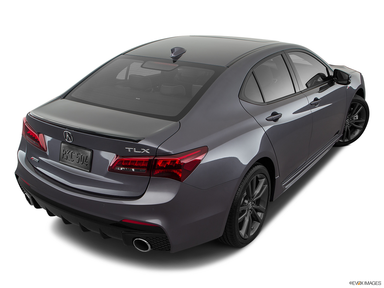 2019 Acura TLX 3.5L Rear 3/4 angle view. 