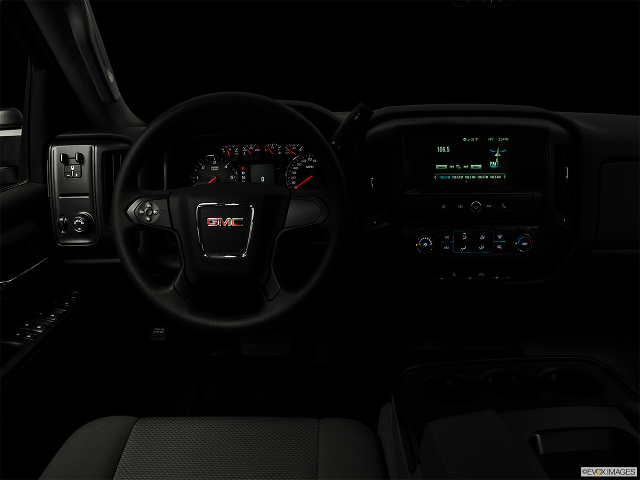 2017 GMC Sierra 3500 HD Base Centered wide dash shot - "night" shot. 