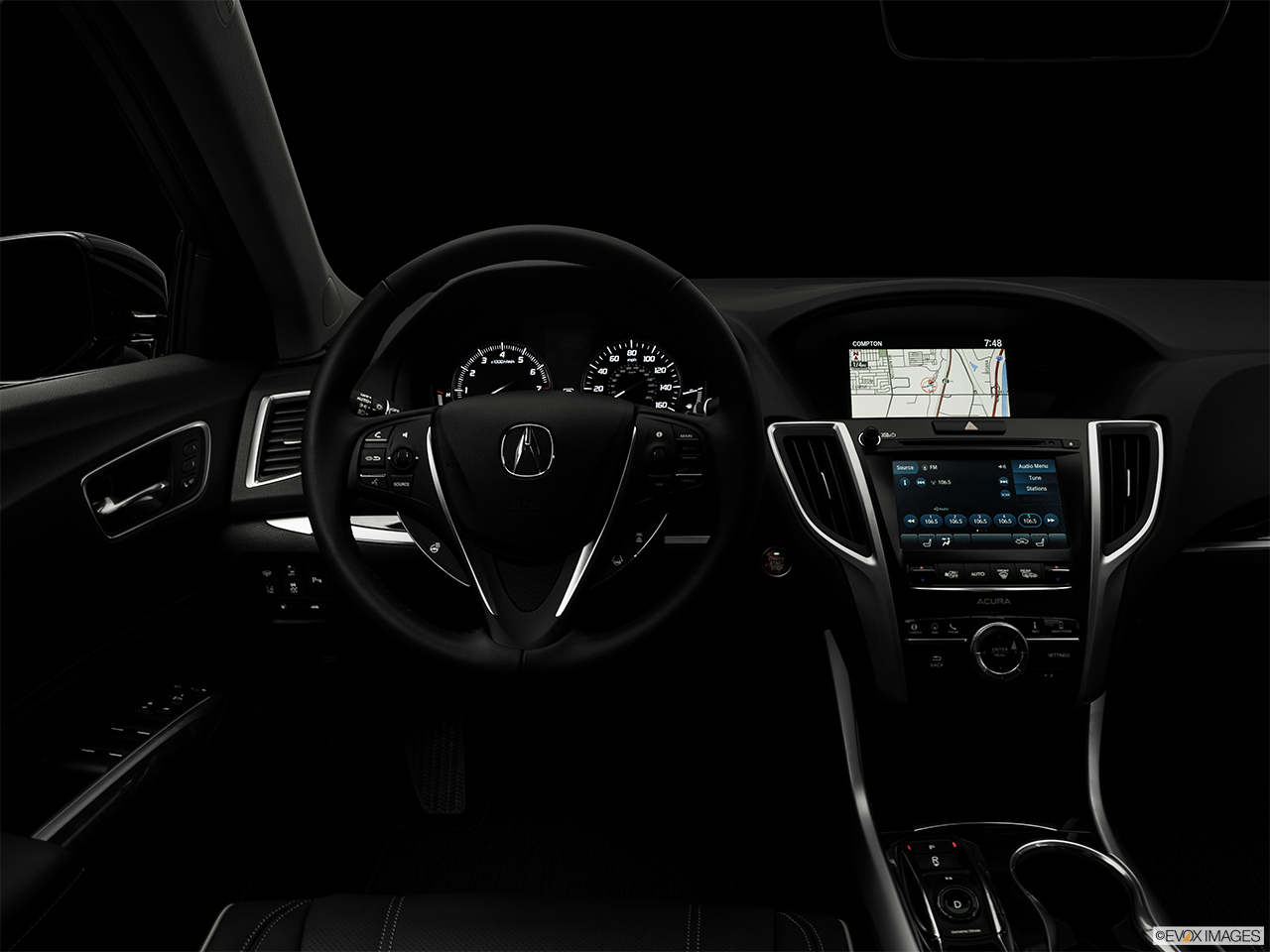 2018 Acura TLX 3.5L Centered wide dash shot - "night" shot. 